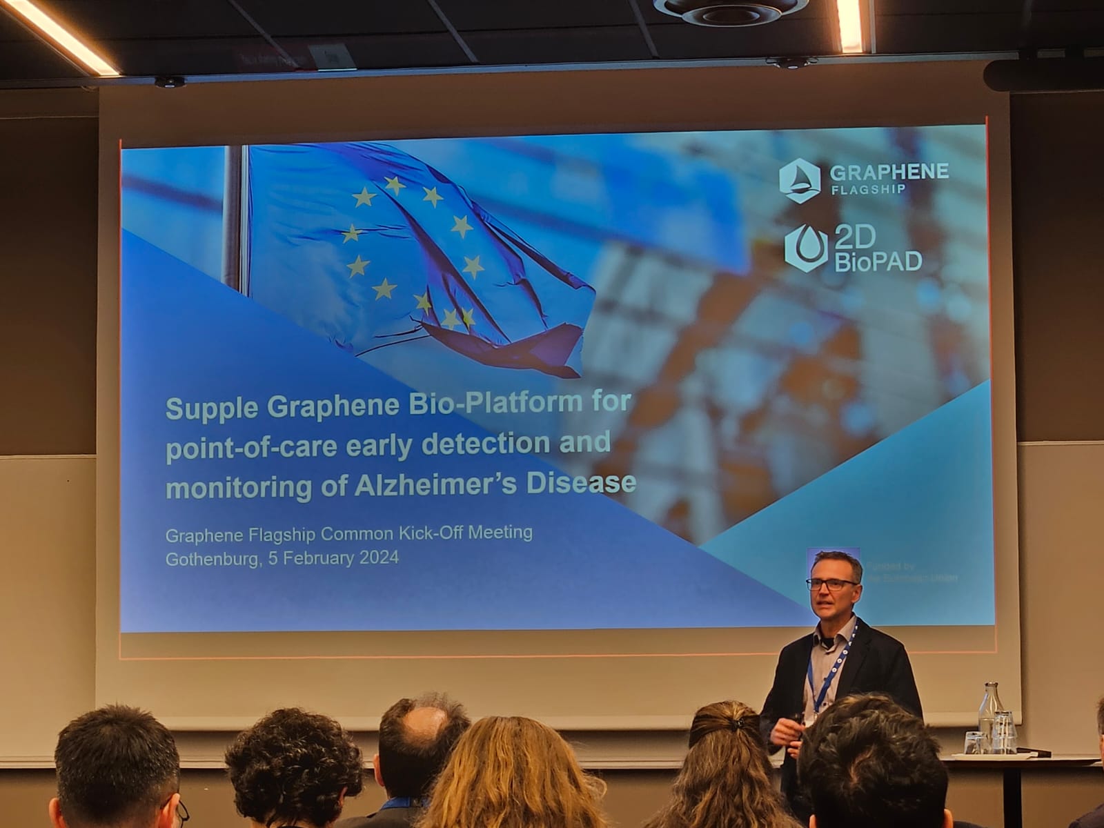 Thumbnail image of the post: 2D-BioPAD at Graphene Flagship Common Kick-Off Meeting.
