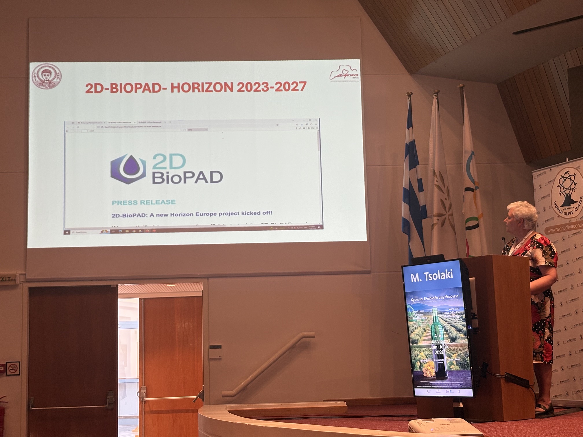 Thumbnail image of the post: 2D-BioPAD was featured at the conference “Wine and Olive Oil in the Mediterranean”.